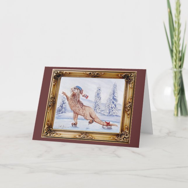 Otter Olympics Holiday Card (Front)