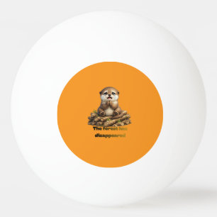 Otter on Cut Logs Forest Conservation Design Ping Pong Ball