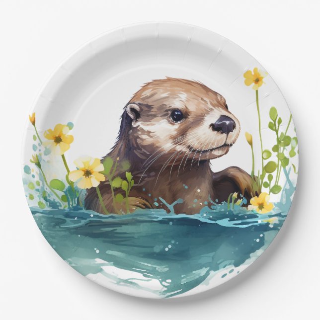 Otter Paper Plate (Front)