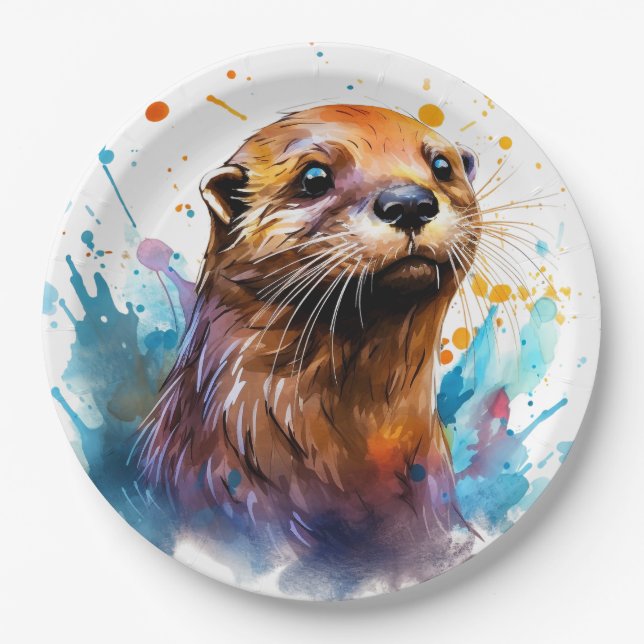 Otter Paper Plate (Front)