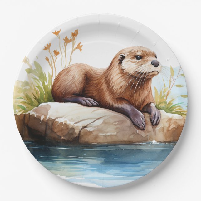 Otter Paper Plate (Front)