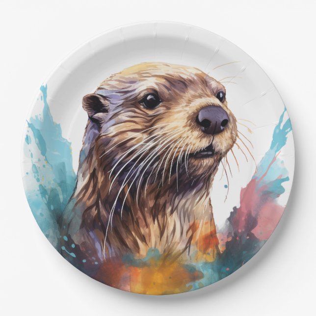 Otter Paper Plate (Front)