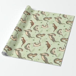 Otter Pattern  Wrapping Paper