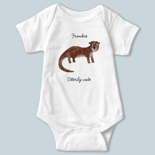 Otter Personalised Otterly Cute Baby Bodysuit