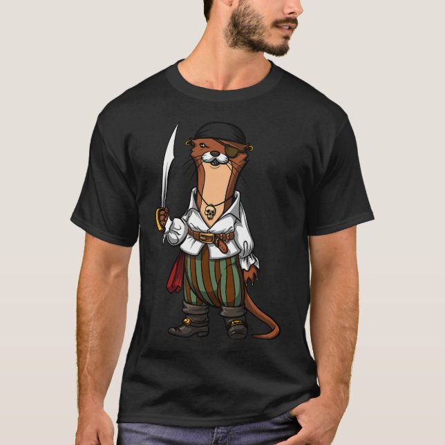 Otter Pirate Sailor T-Shirt (Front)