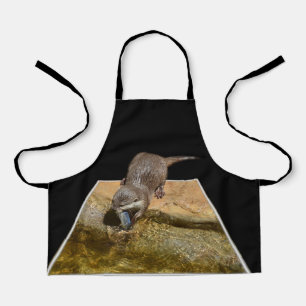 Otter Popout Art, Kids Full Print Apron