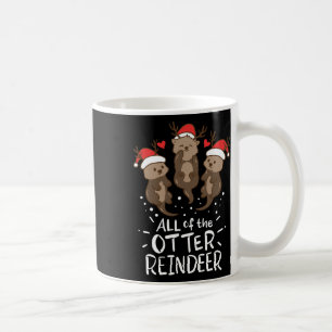 Otter Reindeer Deer Christmas Xmas Gift Present  Coffee Mug