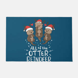 Otter Reindeer Deer Christmas Xmas Gift Present Doormat