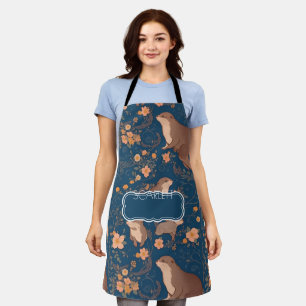 Otter Retro Colorful Personalized Pattern Apron
