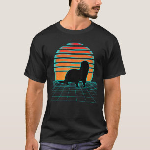 Otter Retrowave Synthwave Aesthetic 80s Style Anim T-Shirt