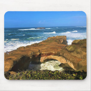 Otter Rock at Devil's Punchbowl State Park, Oregon Mouse Mat