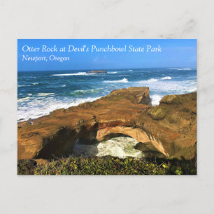 Otter Rock at Devil's Punchbowl State Park, Oregon Postcard
