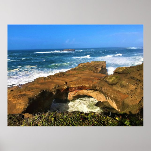 Otter Rock at Devil's Punchbowl State Park, Oregon Poster (Front)
