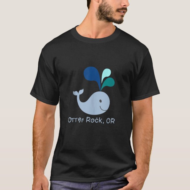 Otter Rock Oregon Cute Whale Lover Cartoon Tank To (Front)