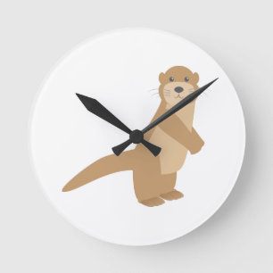 Otter Round Clock