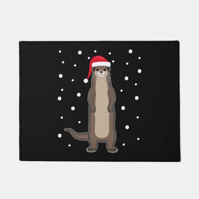 Otter Sea Otter Christmas Animals Gift Idea Doormat (Front)