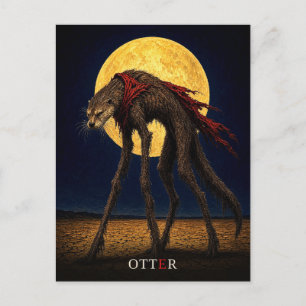 Otter Short Cape gothic Surreal Postcard