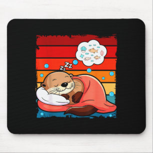 Otter Sleeng Animal Pajamas Nap Pjs Outfit Sea Ott Mouse Mat