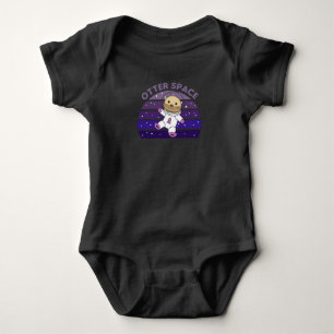 Otter Space A Cute Otter In Space In The UFO Baby Bodysuit