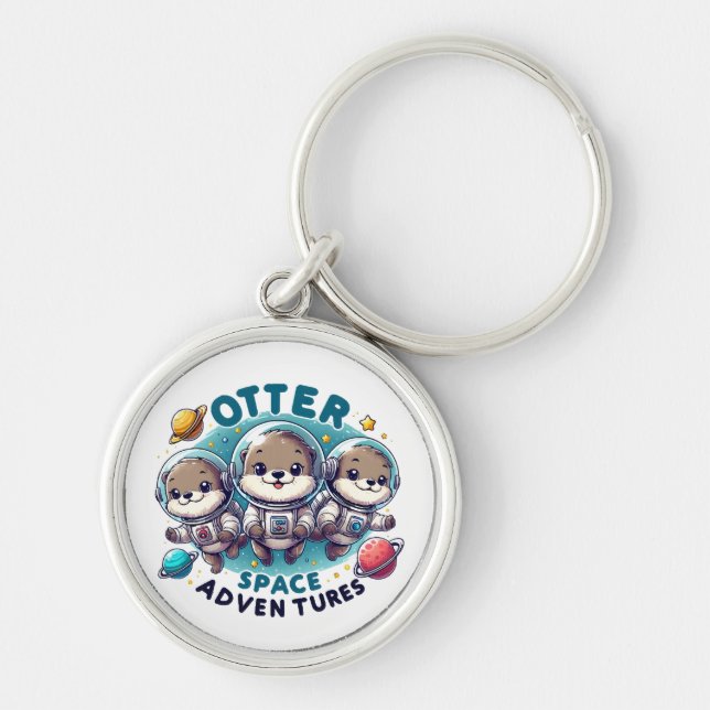 Otter Space Adventures Key Ring (Front)