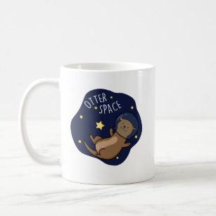 Otter Space Funny Astronaut Otter In Space Pun Coffee Mug
