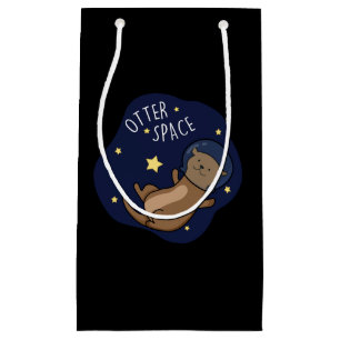 Otter Space Funny Astronaut Otter Pun  Small Gift Bag