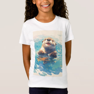 Otter Splashing Through Sunshine T-Shirt