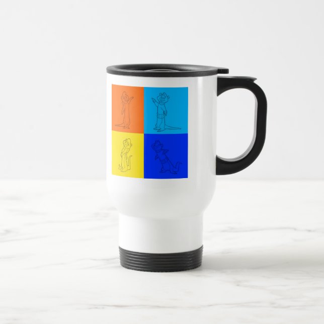 Otter Squares Travel Mug (Right)