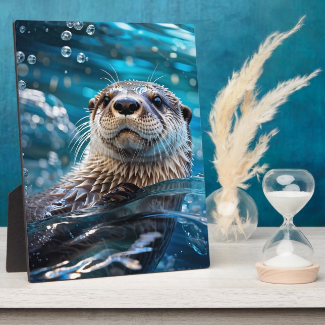 Otter Swimming Plaque (Side)
