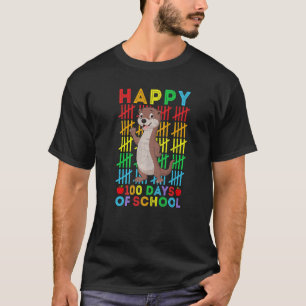 Otter Teacher Student Happy 100 Days of School T-Shirt