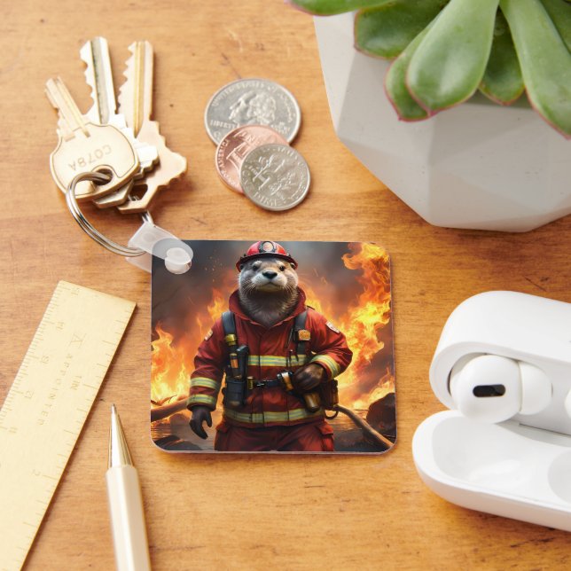 Otter The Fire Fighter, Key Ring (Desk)