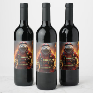 Otter The Fire Fighter, Wine Label