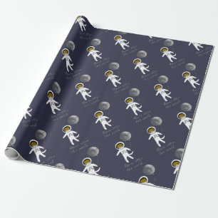 "Otter This World" Cute otter spaceman Wrapping Paper
