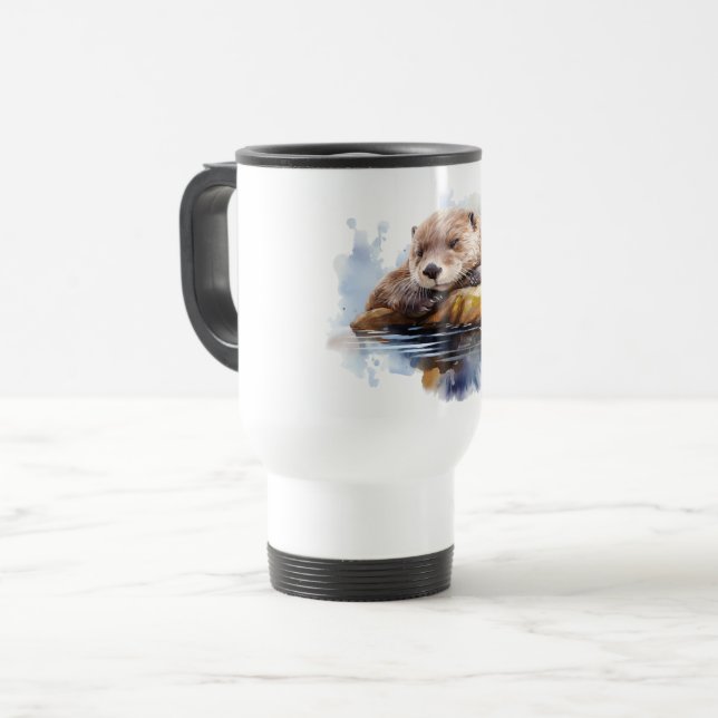 Otter Travel Mug (Front Left)
