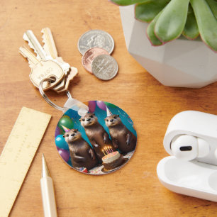 Otter Triplets Birthday Party, Key Ring