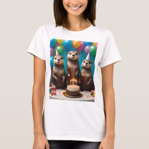 Otter Triplets Birthday Party, T-Shirt