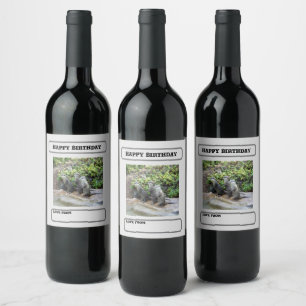 Otter Triplets, Birthday Wine Labels