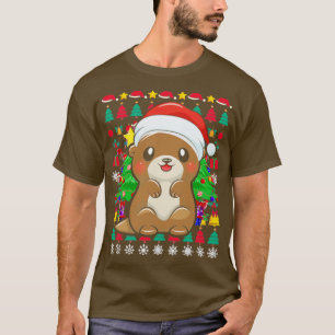 Otter Ugly Christmas Xmas T-Shirt