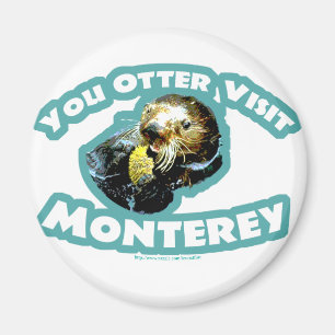 Otter visit Monterey Magnet