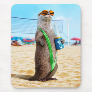Otter Wearing Mankini Mouse Mat