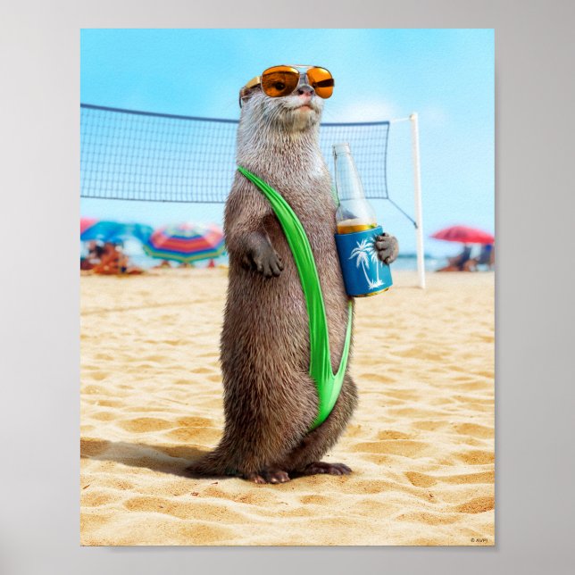Otter Wearing Mankini Poster (Front)