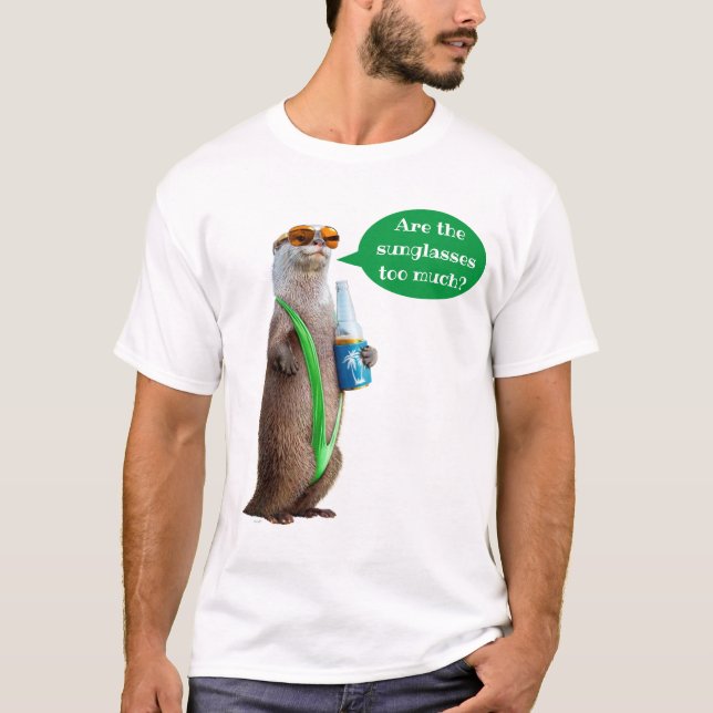 Otter Wearing Mankini T-Shirt (Front)