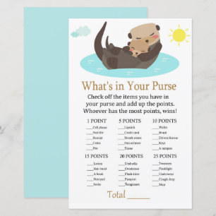 Otter What's in your purse game baby shower