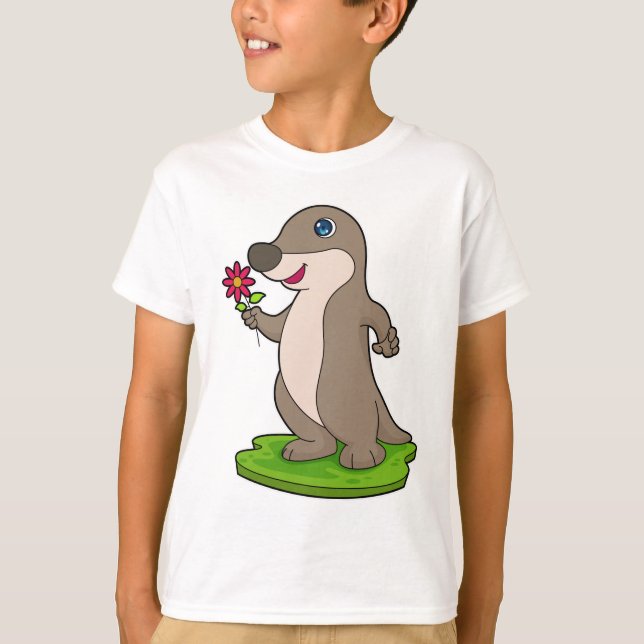 Otter with Flower T-Shirt (Front)