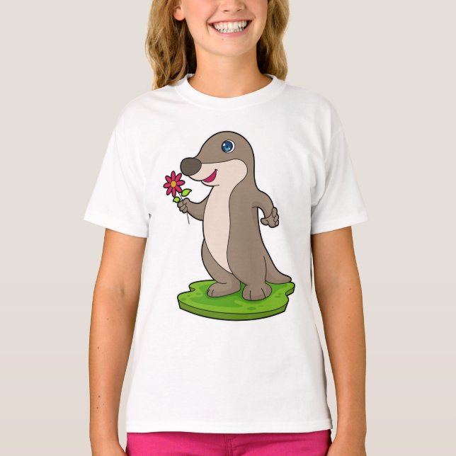 Otter with Flower T-Shirt (Front)