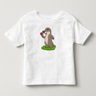 Otter with Flower Toddler T-Shirt