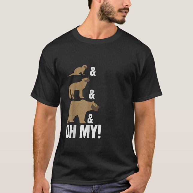 Otter Wolf Bear Oh My Gay Slang LGBT Pride T Shirt (Front)