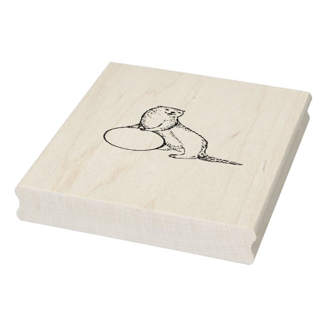 Otter Wood Art Stamp (Stamp)