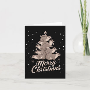 Otter Xmas Tree Otter Christmas Tree Merry Christm Card