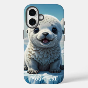 Otterbox baby seal pup sitting on a iceberg iPhone 16 case